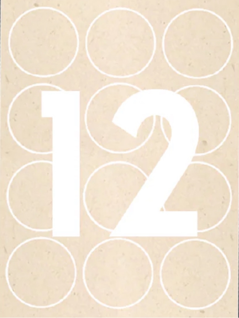 BULK Recycled Kraft Sticker Sheet with 12 stickers per sheet**